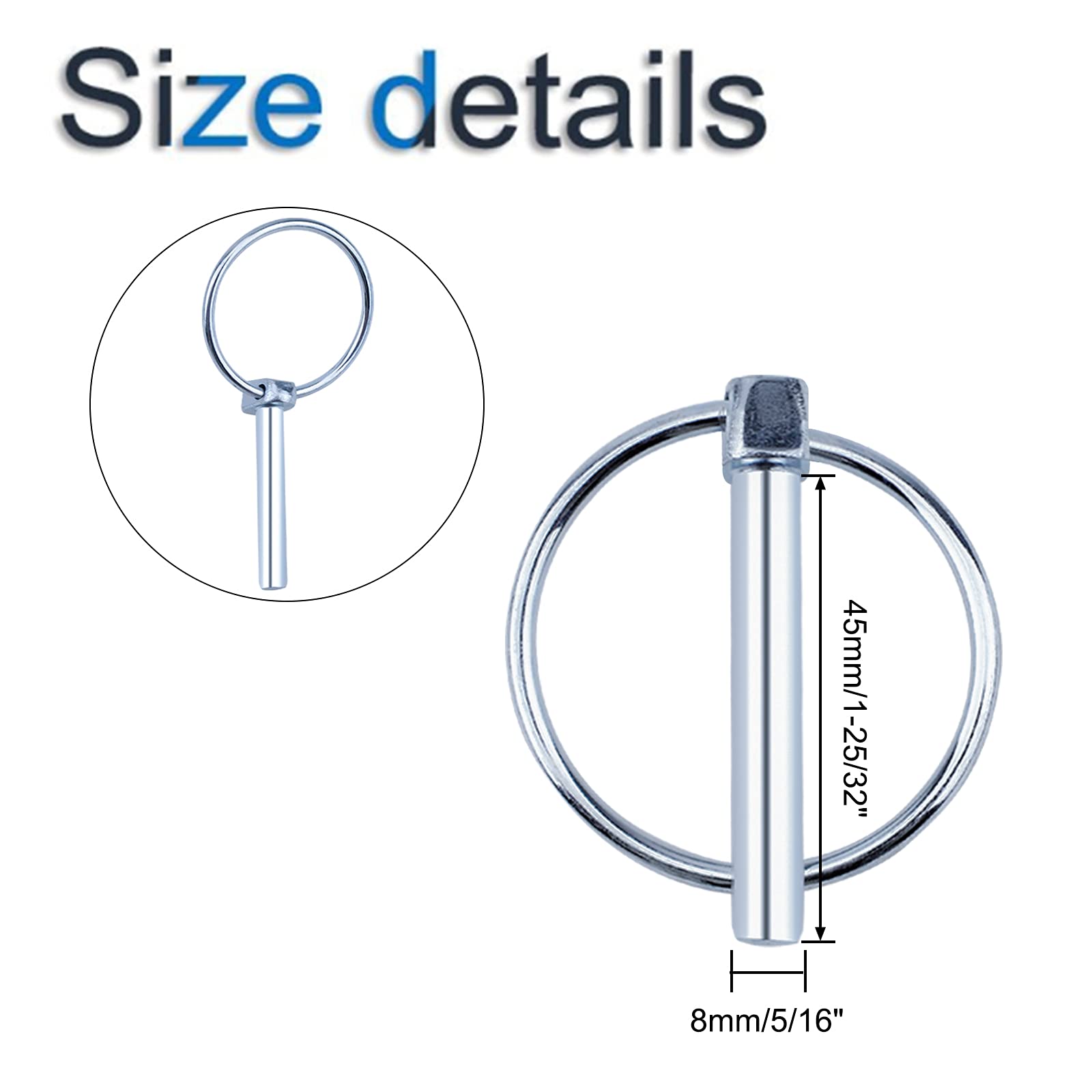 Amazon.co.jp: INCREWAY 5/16インチリンチピン、10個の炭素鋼